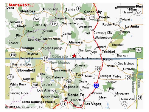 Map Of Colorado And New Mexico
